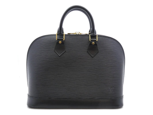 Louis Vuitton Alma Handbag Epi Leather, Black, Leather, Handbag
