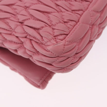 Miu Miu Crystal Clutch Matelasse Leather, Pink, Leather, Handbag
