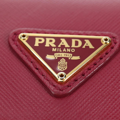 Prada Chain Tessuto and Saffiano Leather, Pink, Nylon, Shoulder Bag