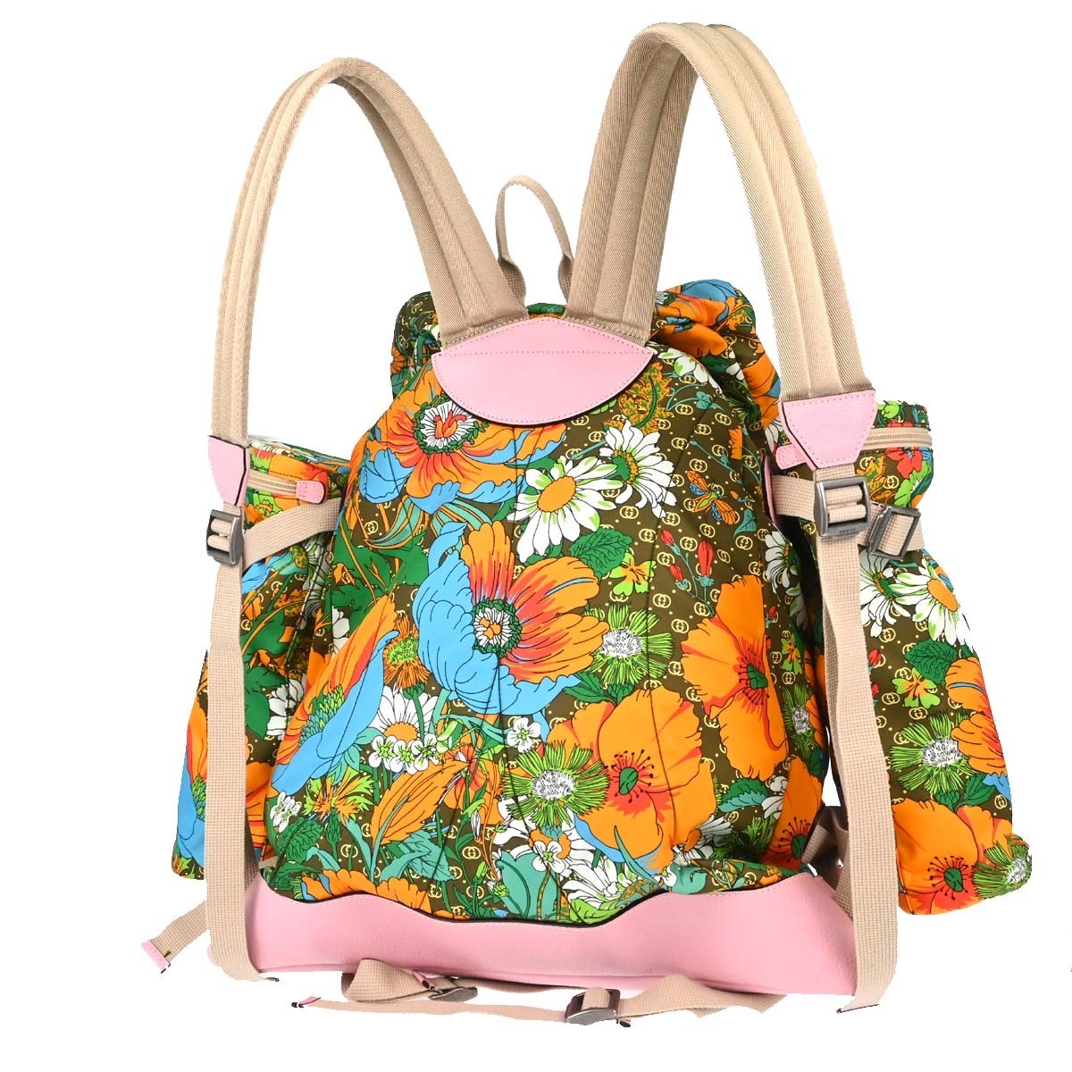 Gucci Gucci x The North Face Flap Printed Nylon, Multicolour, Canvas, Backpack