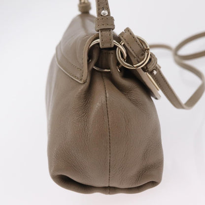 Chloe Lily Leather, Beige, Leather, Shoulder Bag