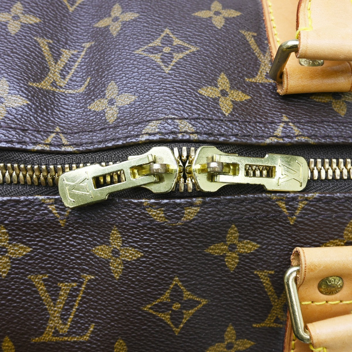 Louis Vuitton Keepall Monogram, Brown, Canvas, Travel Bag