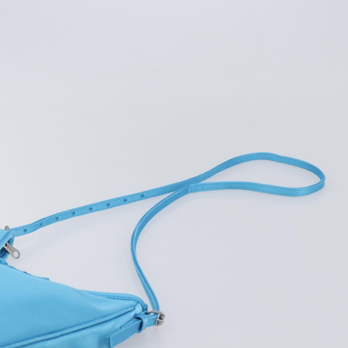 Balenciaga Leopolda Satin, Blue, Satin, Shoulder Bag