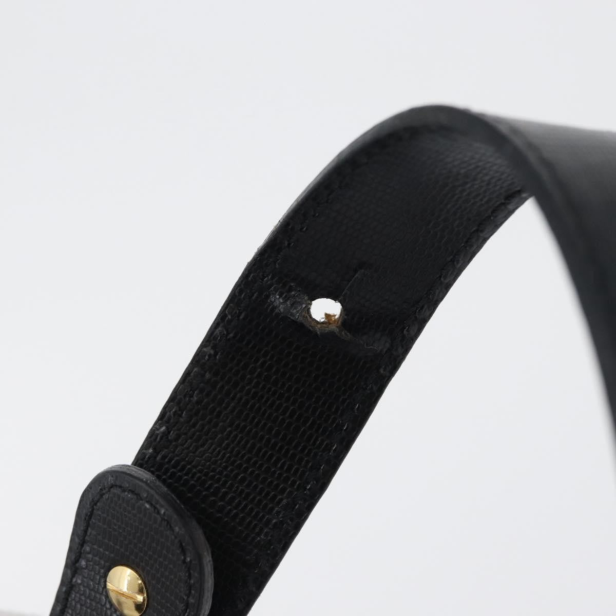 Celine Circle Logo Leather, Black, Leather, Shoulder Bag