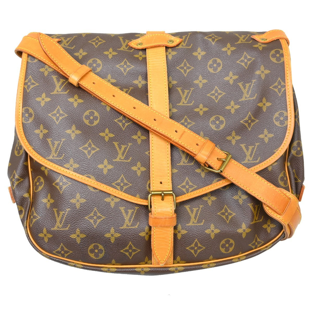 Louis Vuitton Saumur Monogram Canvas, Brown, Canvas, Shoulder Bag
