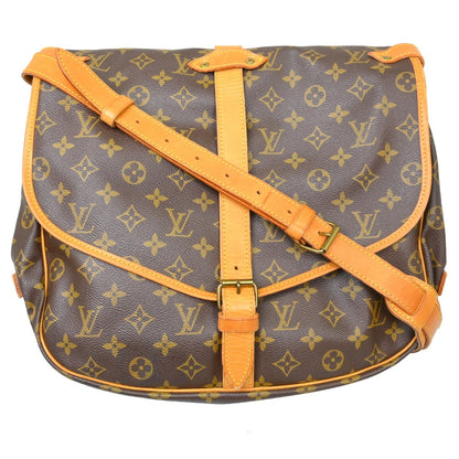 Louis Vuitton Saumur Monogram Canvas, Brown, Canvas, Shoulder Bag