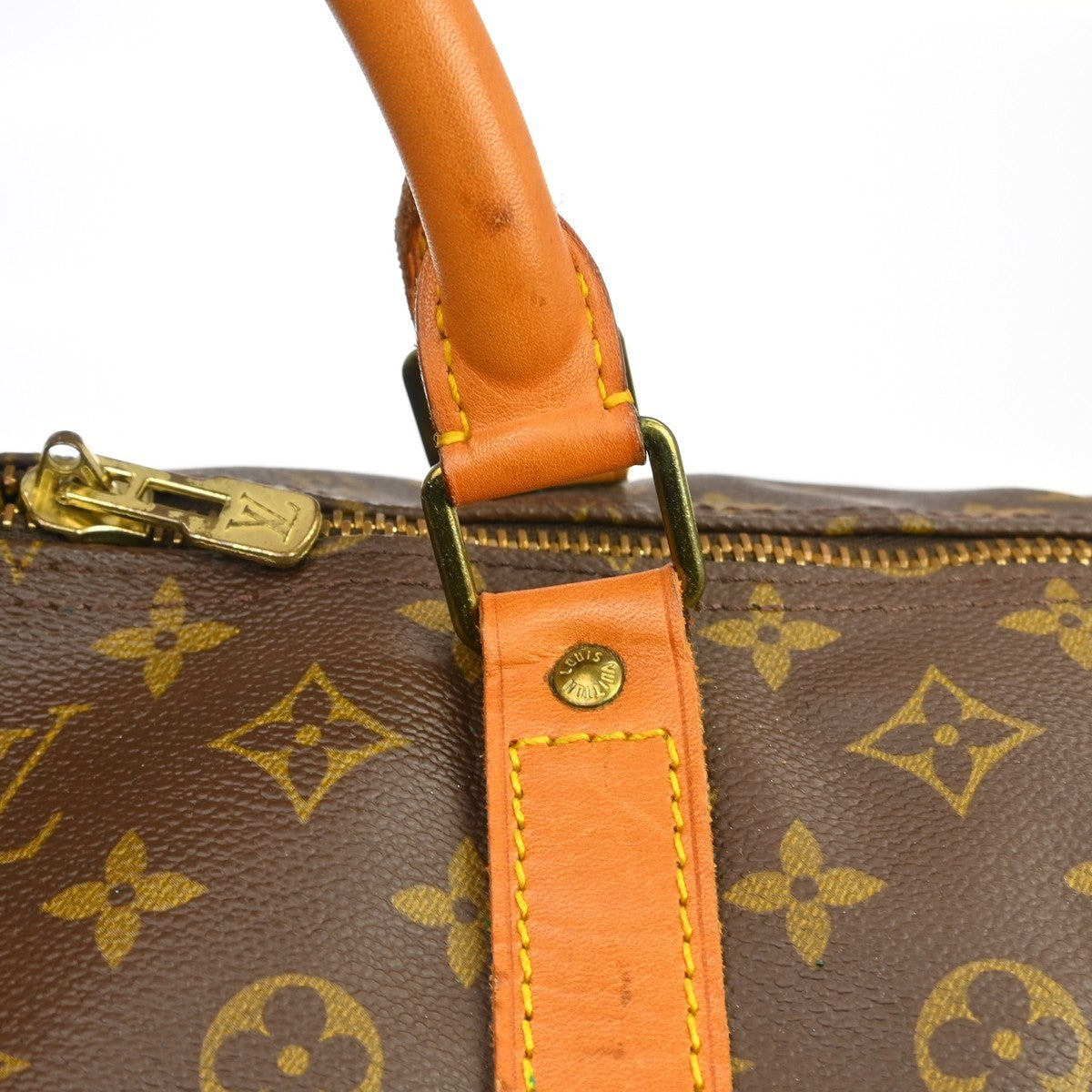 Louis Vuitton Keepall Bandoulière Monogram, Brown, Canvas, Travel Bag