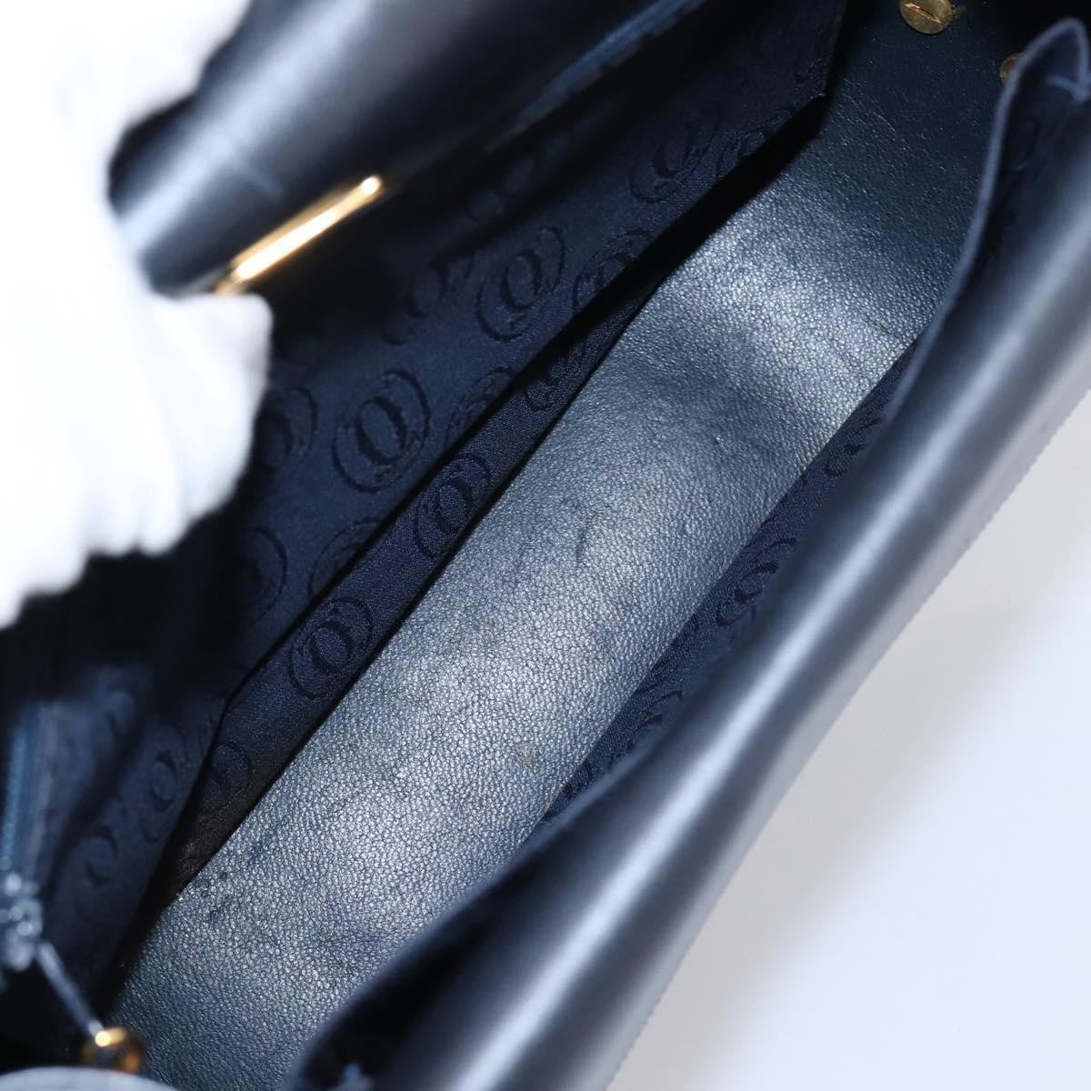 Cartier Sapphire Line Leather, Black, Leather, Shoulder Bag