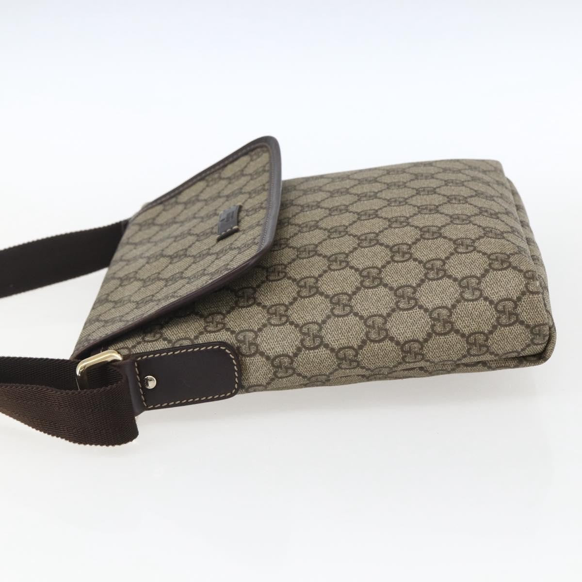 Gucci Flap Messenger GG Coated Canvas, Beige, Canvas, Shoulder Bag
