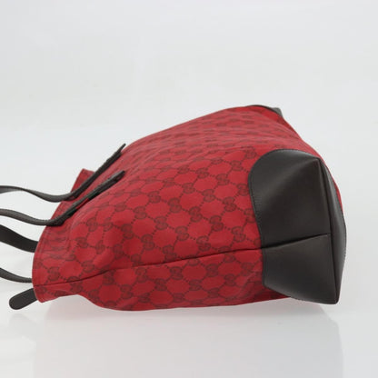 Gucci Original Zip GG Canvas with Leather, Red, Canvas, Tote Bag