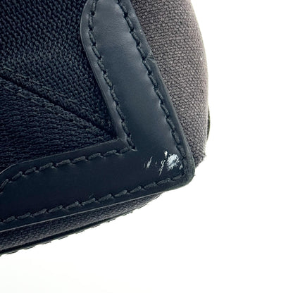 Balenciaga Navy Cabas Canvas with Leather, Black, Canvas, Tote Bag