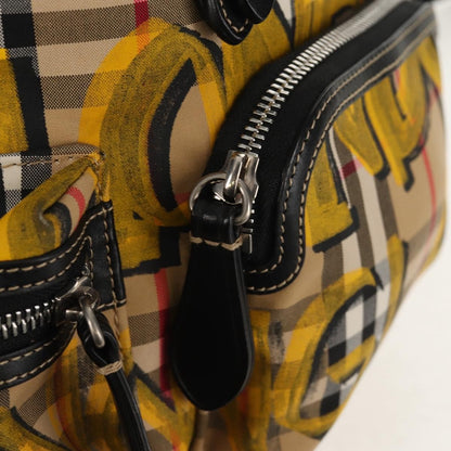 Burberry Graffiti Rucksack Vintage Check Canvas, Beige, Canvas, Backpack