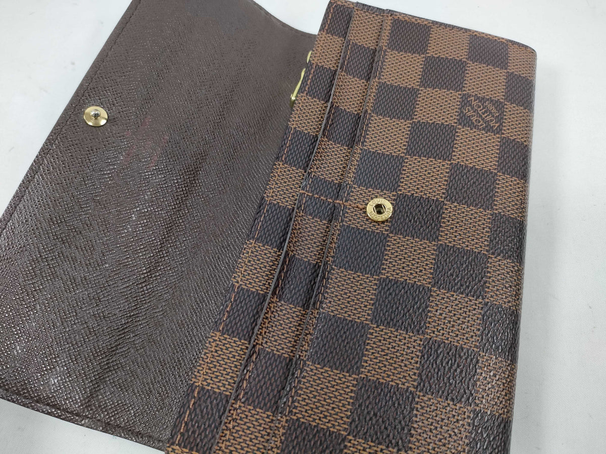 Louis Vuitton Sarah Wallet NM Damier, Brown, Canvas, Wallet
