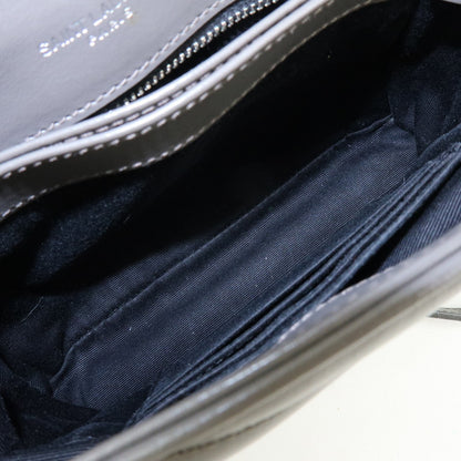 Saint Laurent Loulou Matelasse Chevron Leather, Gray, Leather, Shoulder Bag