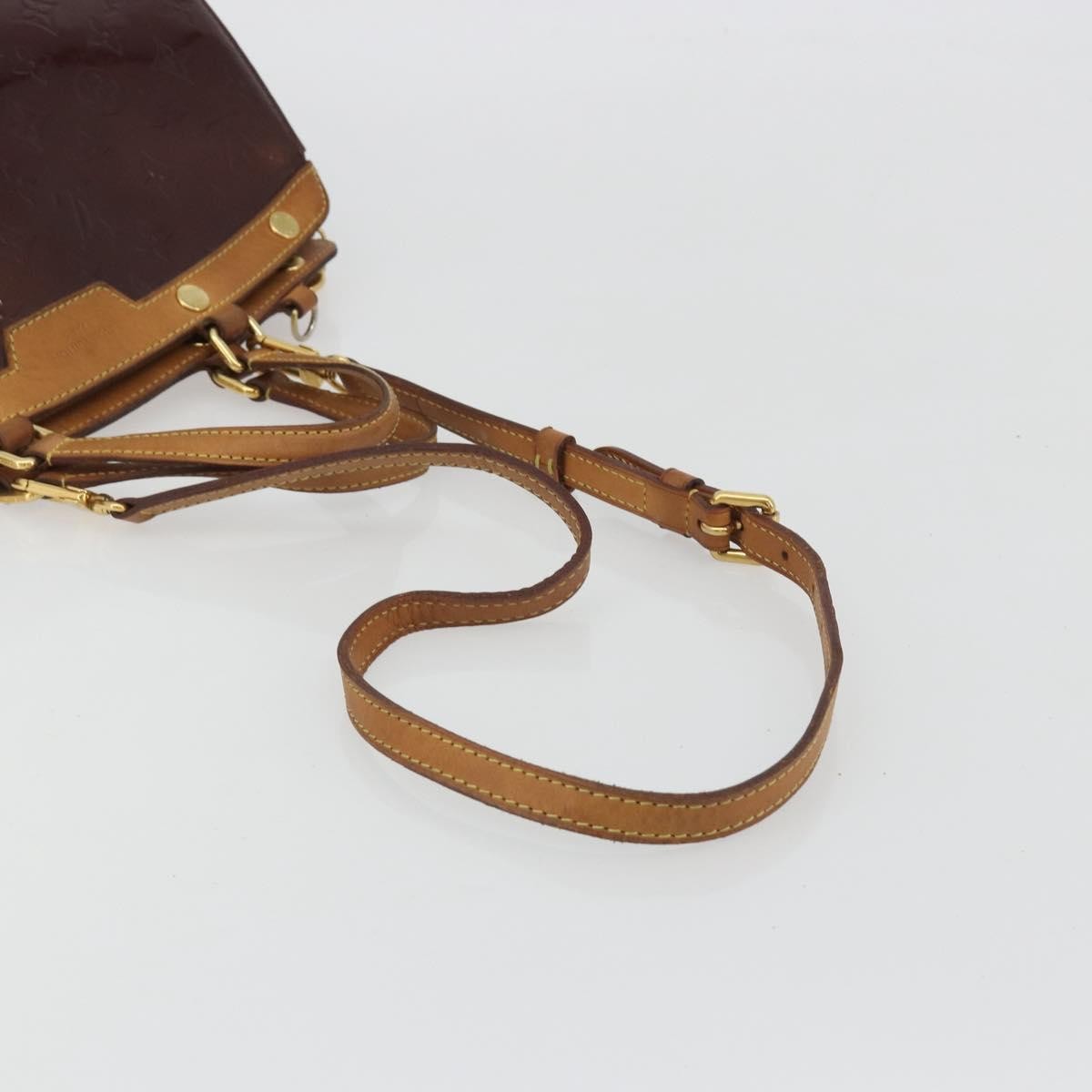 Louis Vuitton Brea Monogram Vernis, Burgundy, Patent Leather, Handbag