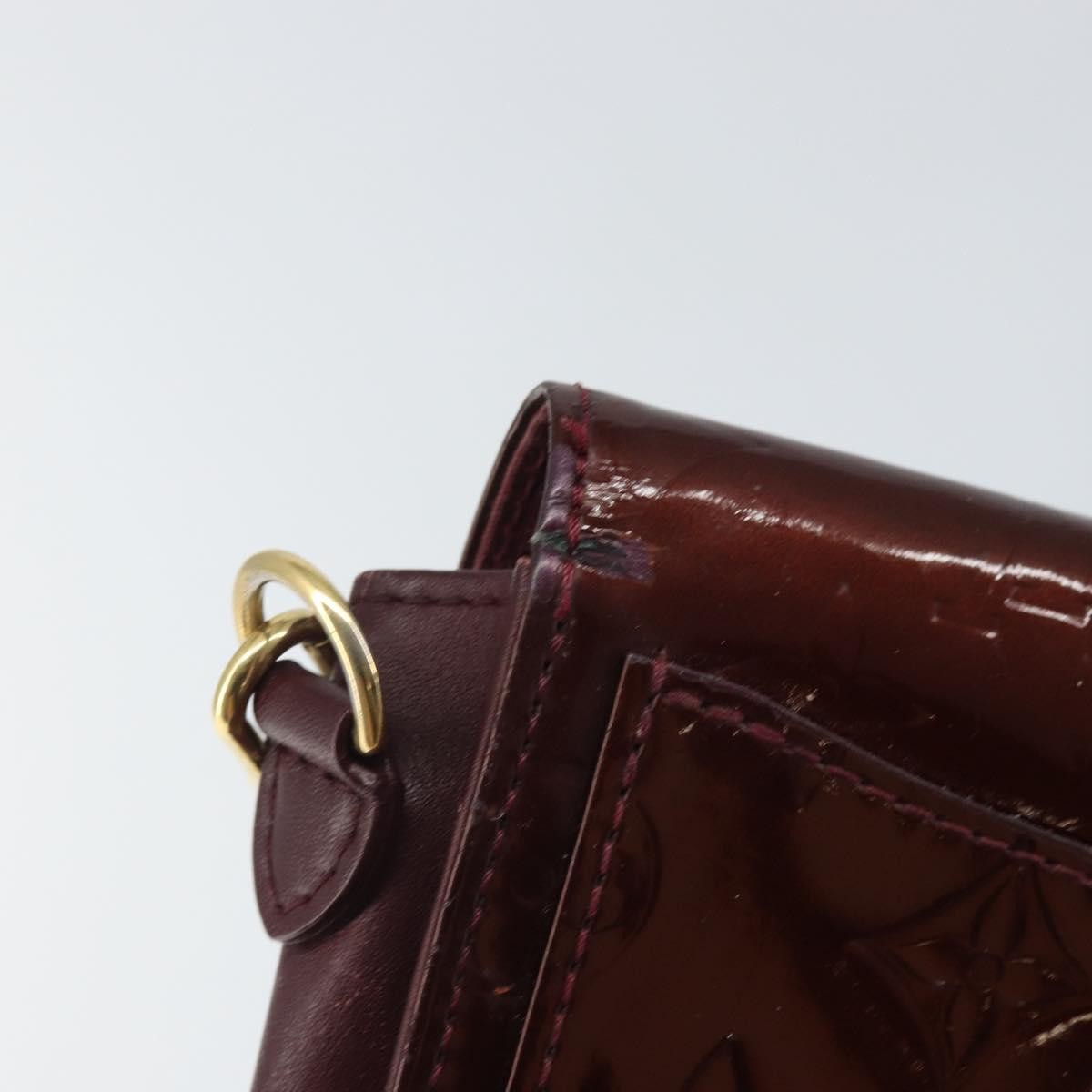 Louis Vuitton Rossmore Monogram Vernis, Burgundy, Patent Leather, Handbag