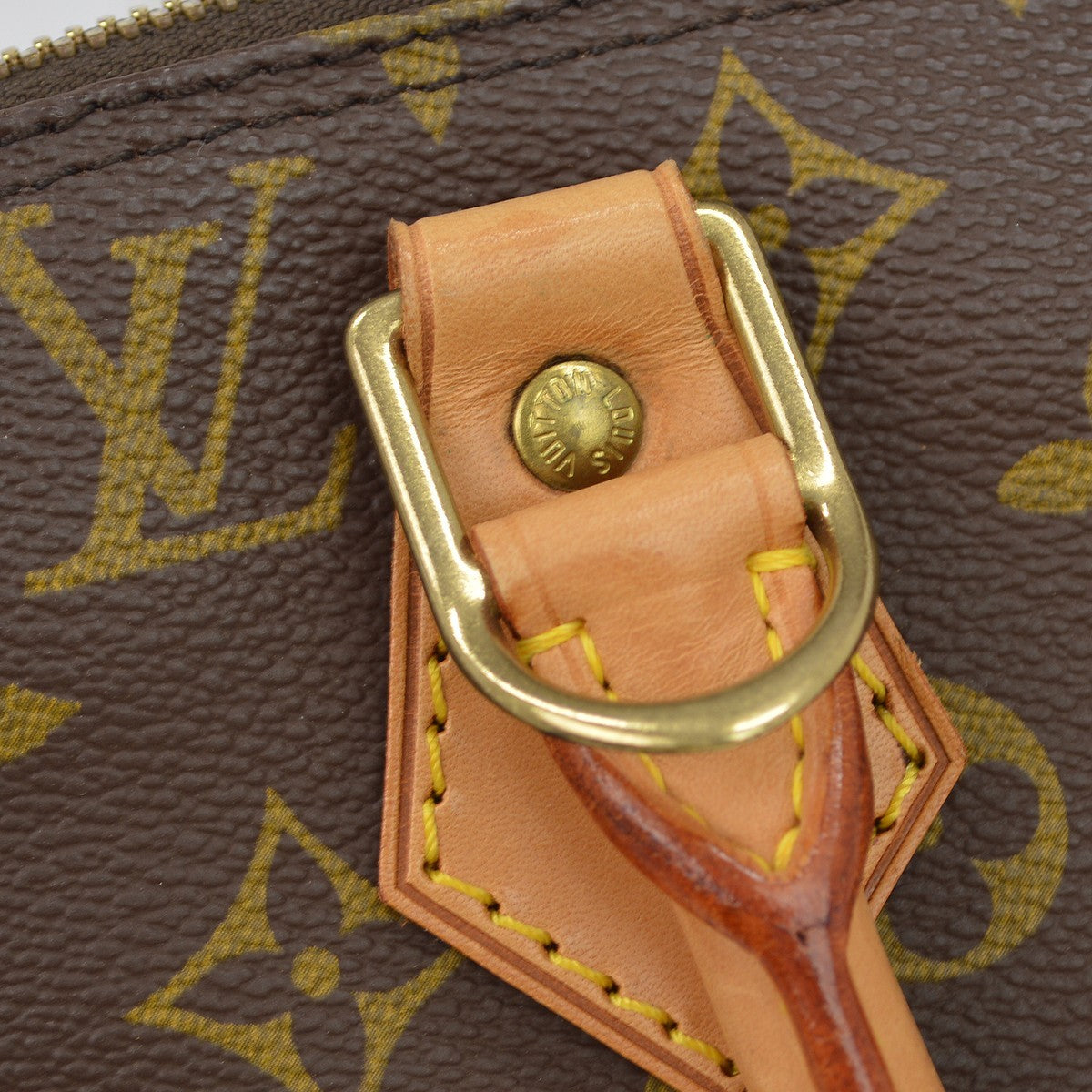 Louis Vuitton Alma Monogram, Brown, Canvas, Handbag