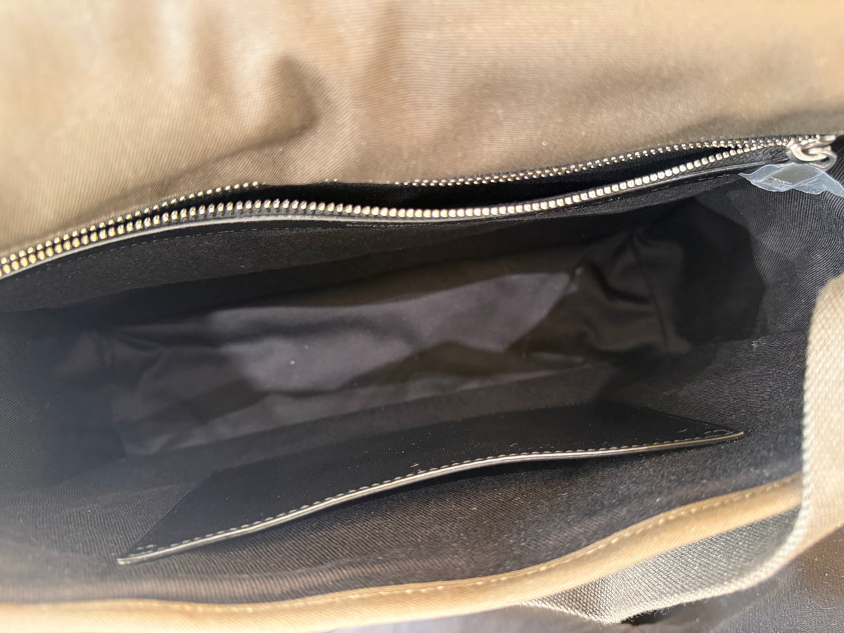 Saint Laurent Niki Messenger Nylon, Gray, Nylon, Crossbody Bag