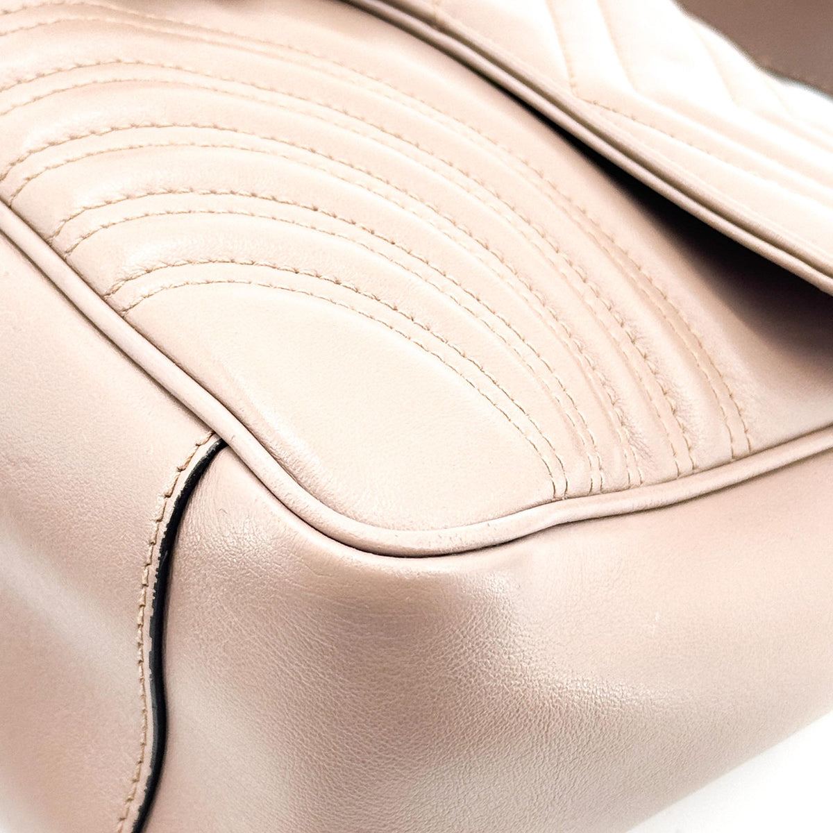 Gucci GG Marmont Top Handle Flap Matelasse Leather, Brown, Leather, Handbag