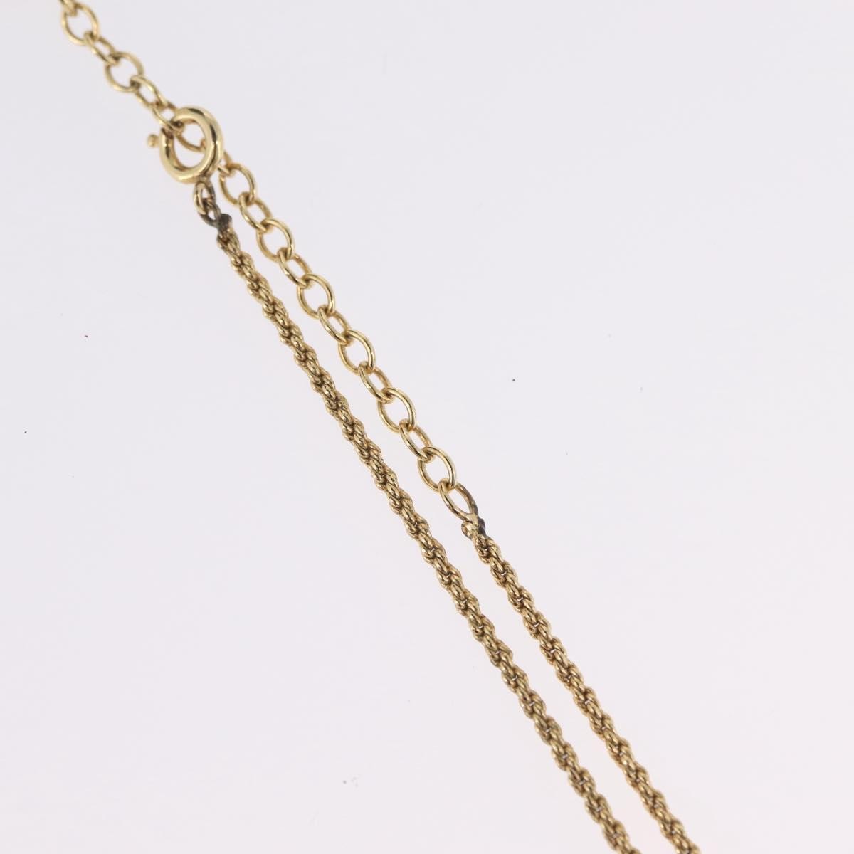 Christian Dior CD Pendant Metal and Crystals, Gold, Metal, Necklace