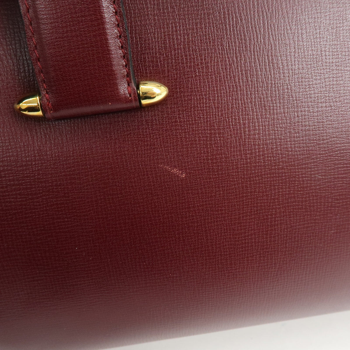 Cartier Must de Cartier Boston Leather, Burgundy, Leather, Travel Bag