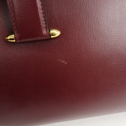Cartier Must de Cartier Boston Leather, Burgundy, Leather, Travel Bag
