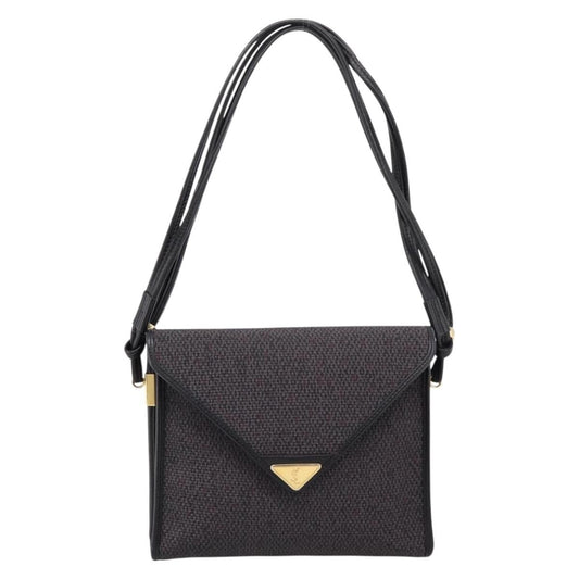 Saint Laurent Vintage Shoulder bag Leather, Gray, Canvas, Shoulder Bag