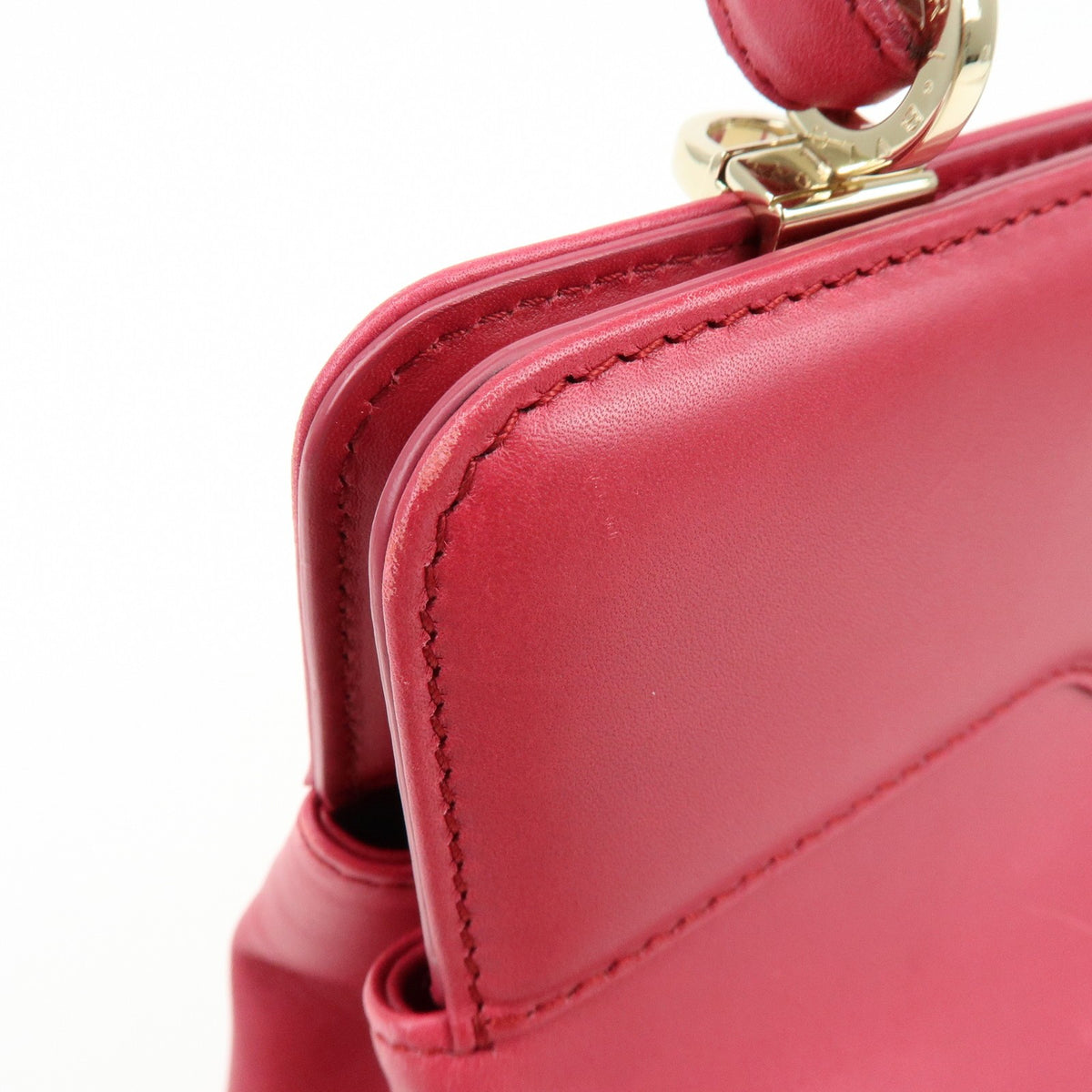 Bvlgari Isabella Rossellini Leather, Pink, Leather, Handbag