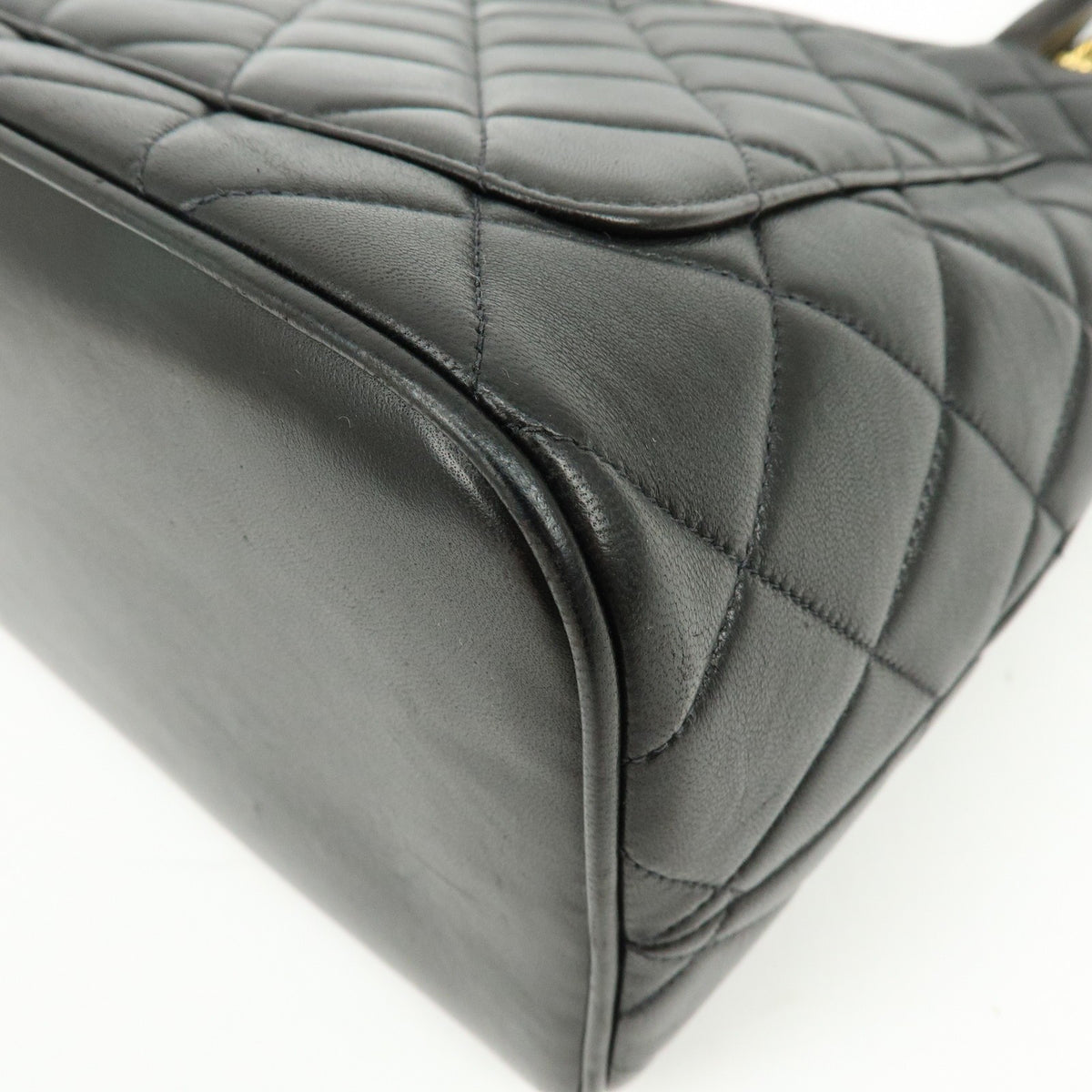 Chanel Medallion Quilted Caviar, Black, Calfskin, Tote Bag