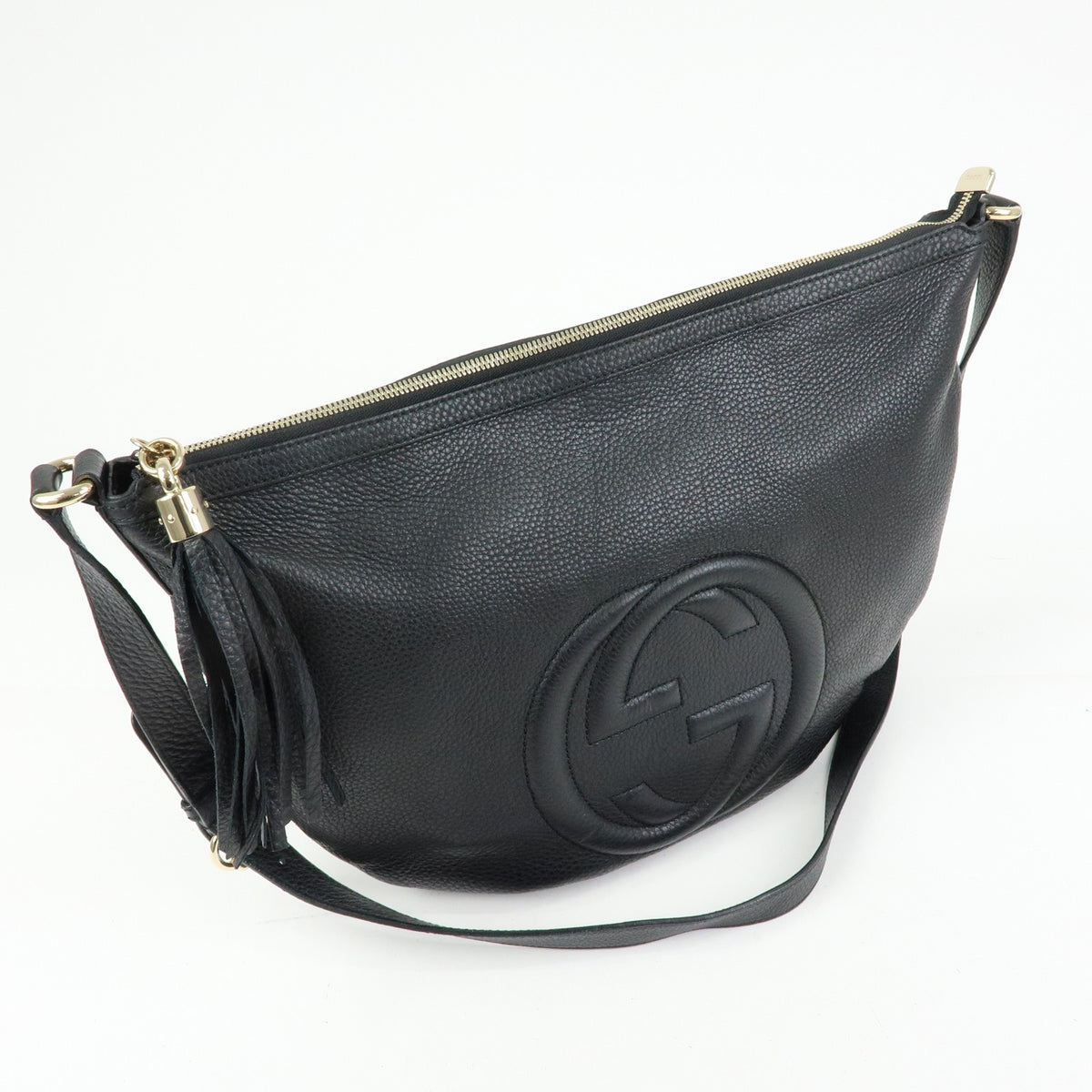 Gucci Soho Messenger Leather, Black, Leather, Handbag