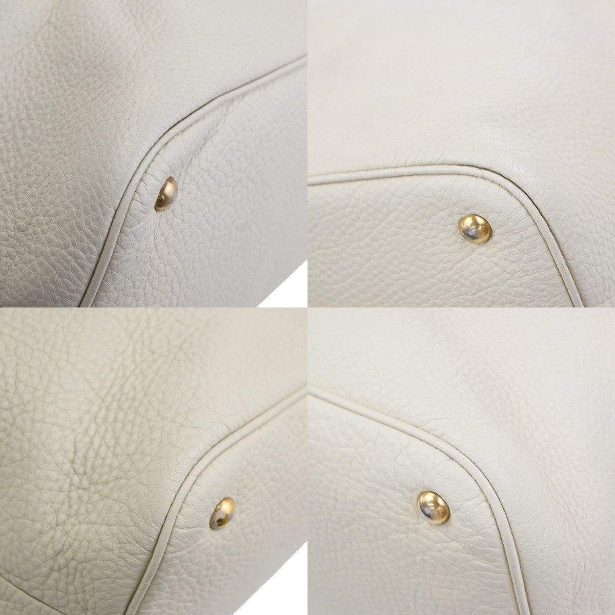 Gucci Twill Satchel Leather, White, Leather, Shoulder Bag