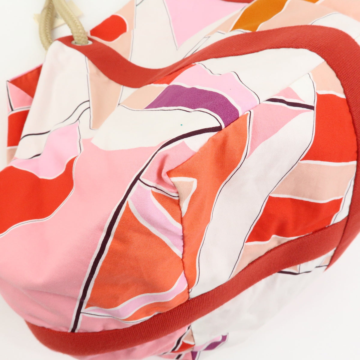 Hermes Drapeaux Au Vent Printed Canvas, Multicolour, Canvas, Handbag