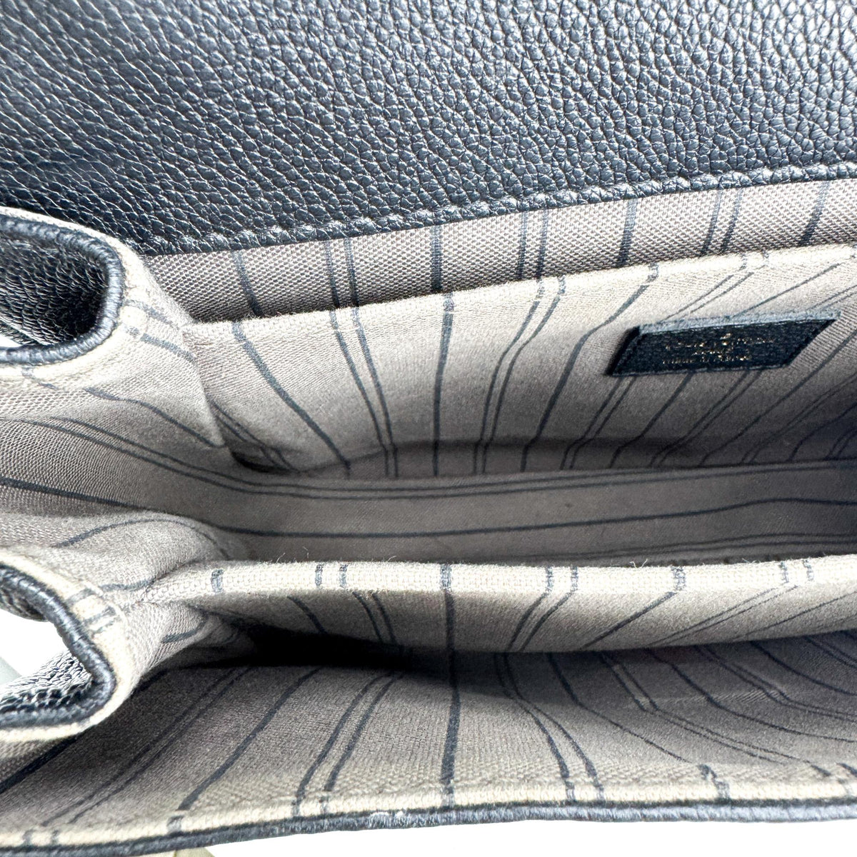 Louis Vuitton Pochette Metis Monogram Empreinte Leather, Black, Leather, Clutch