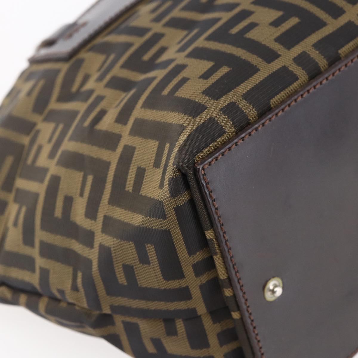 Fendi Vintage Zucca Handbag Zucca, BLACK, CANVAS, Handbag