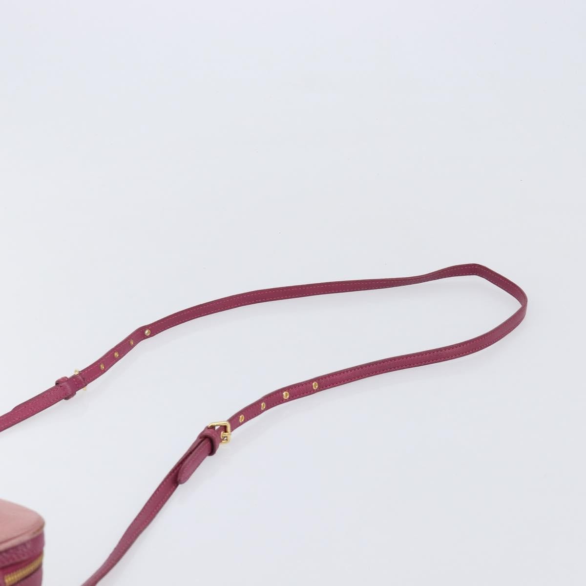 Miu Miu Madras Double Zip Leather, Pink, Leather, Crossbody Bag