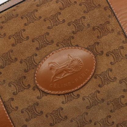 Celine Macadam Suede, Brown, Suede, Tote Bag