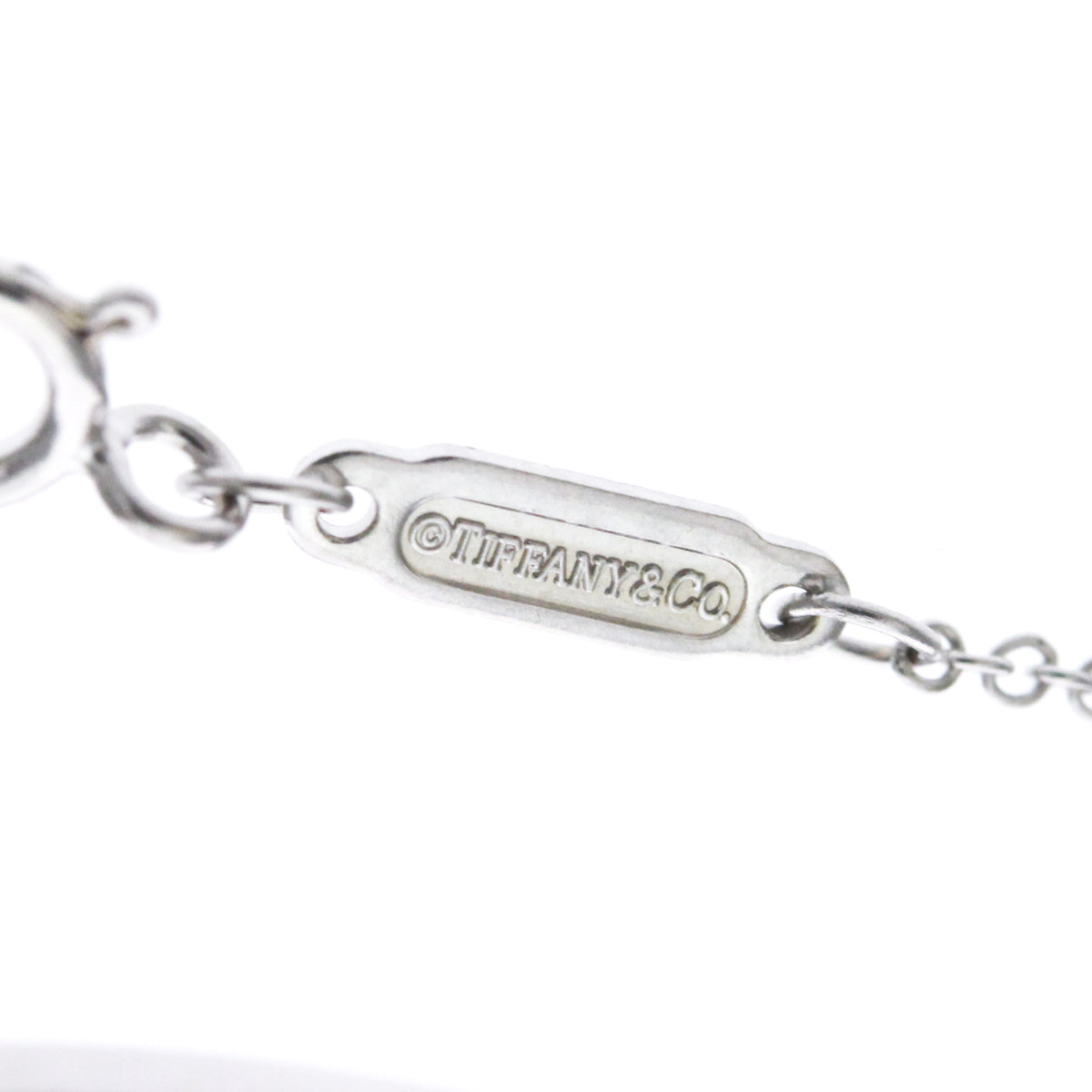 Tiffany & Co. T Smile Pendant 18K White Gold, Silver, White Gold, Necklace