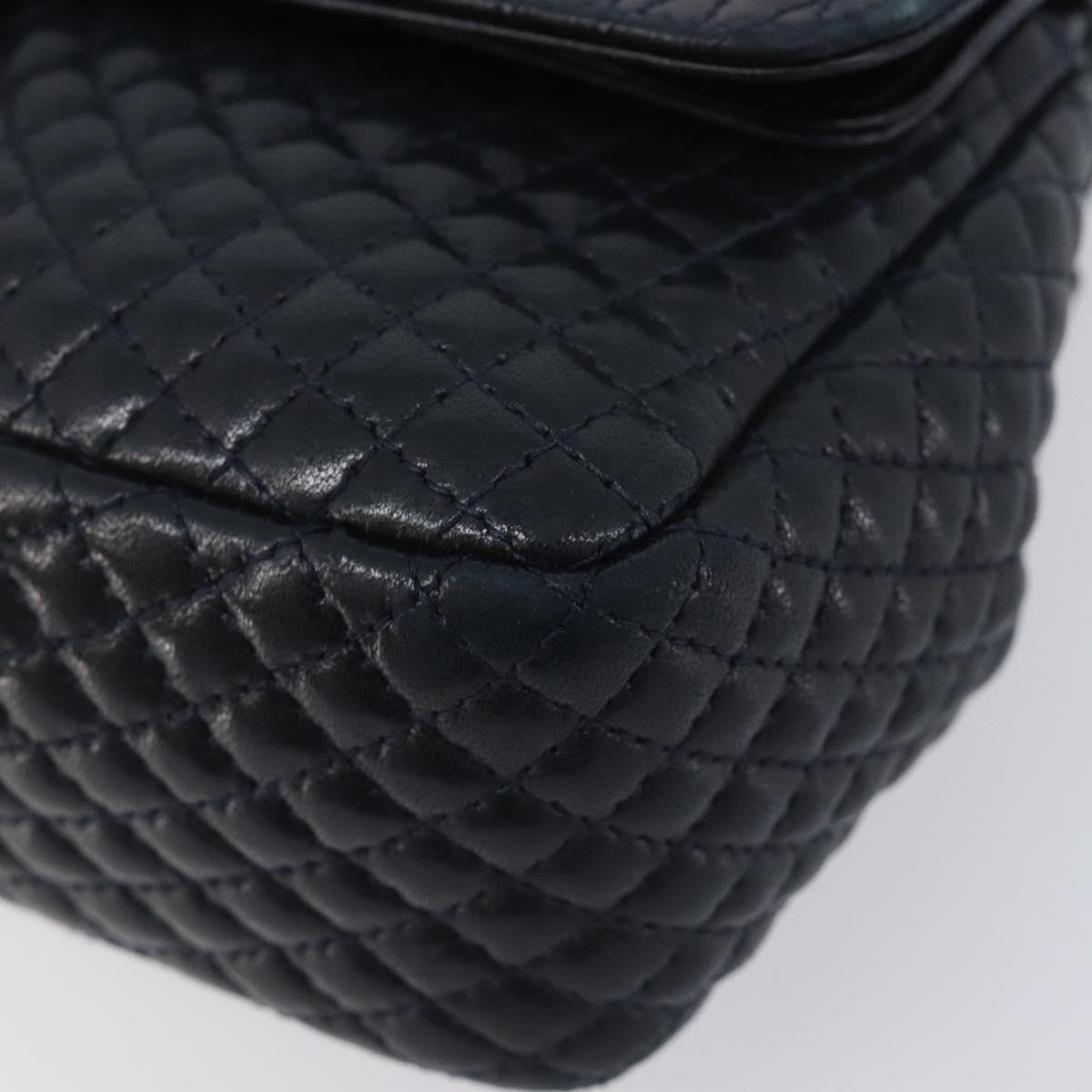 Bally Vintage Quilted Leather, Navy, Leather, Shoulder Bag