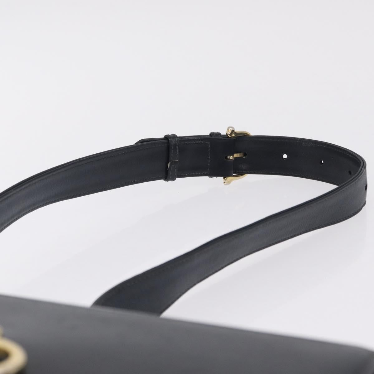 Celine Shoulder Leather, Navy, Leather, Shoulder Bag