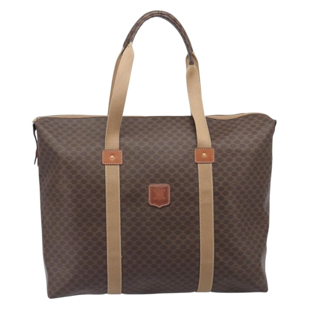 Celine Macadam Canvas and Leather, Brown, Canvas, Tote Bag