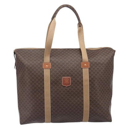 Celine Macadam Canvas and Leather, Brown, Canvas, Tote Bag