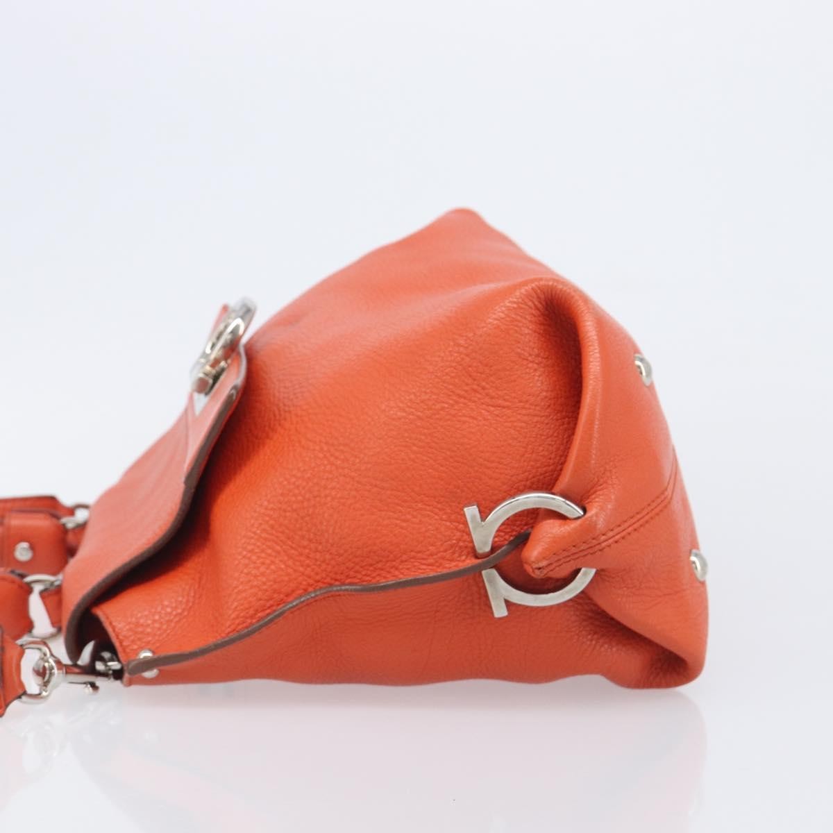 Salvatore Ferragamo Soft Sofia Leather, Orange, Leather, Tote Bag