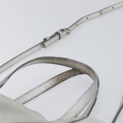Balenciaga Everyday Glitter Leather, Silver, Leather, Tote Bag