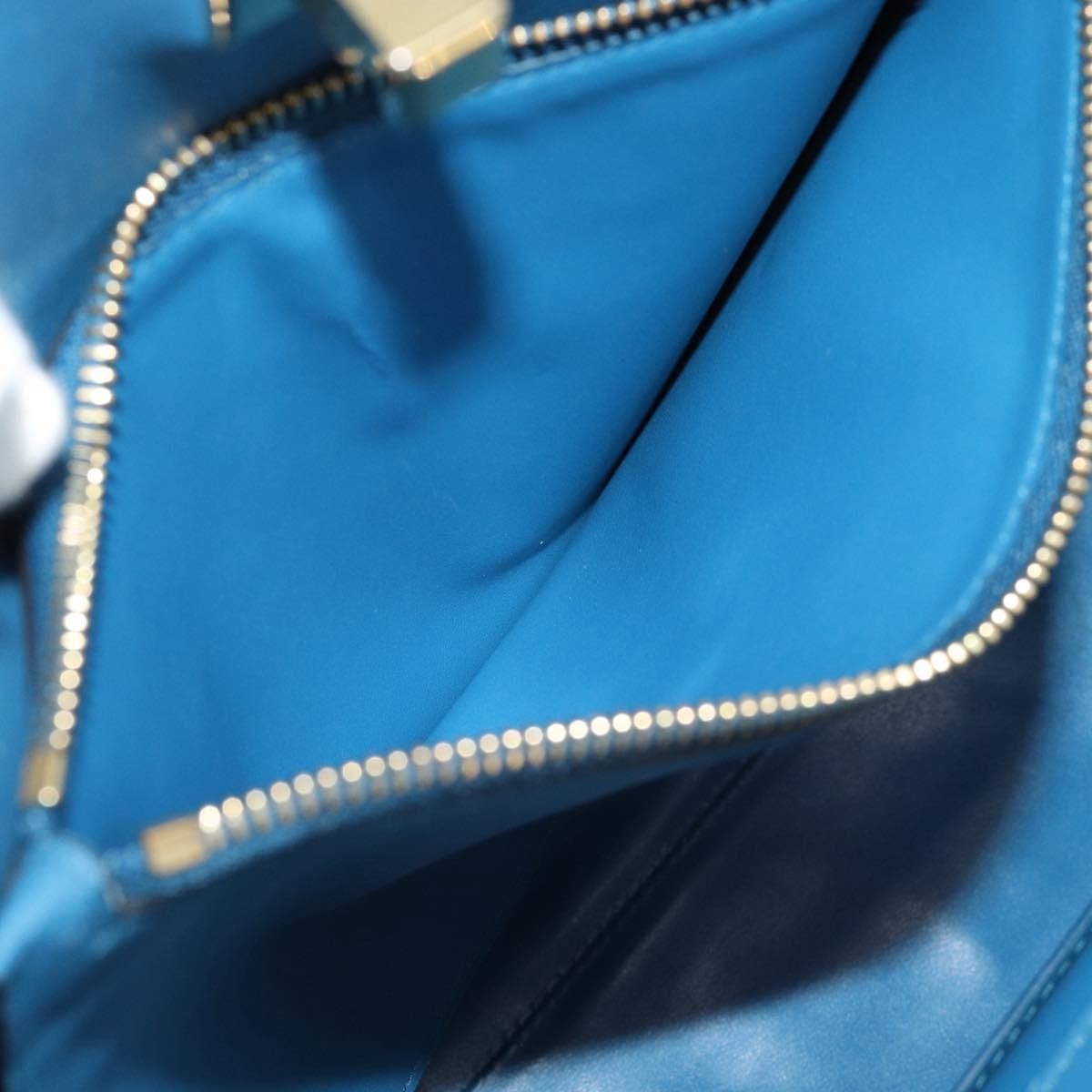 Salvatore Ferragamo Studio Portfolio Leather, Blue, Leather, Briefcase