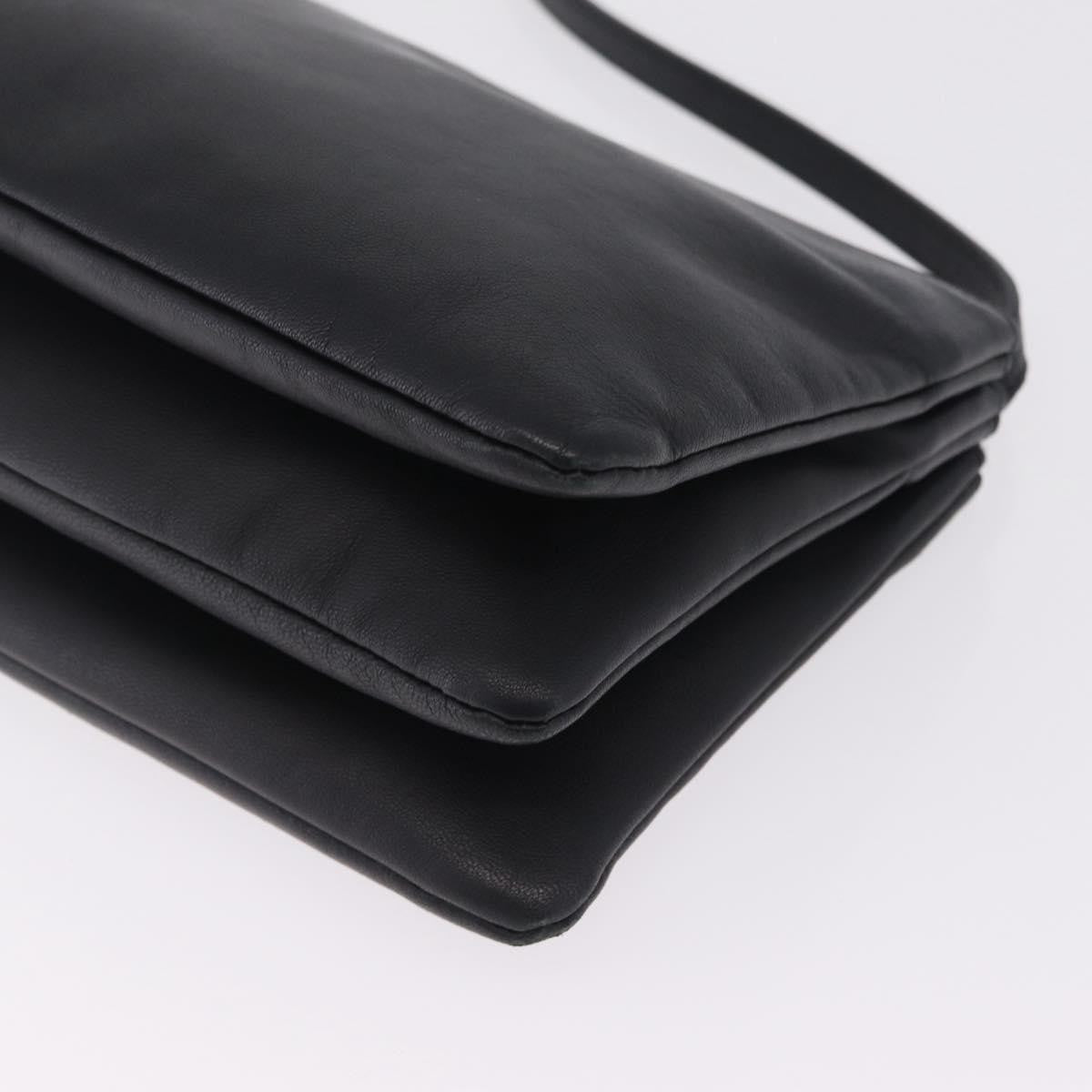 Celine Trio Leather, Black, Leather, Crossbody Bag