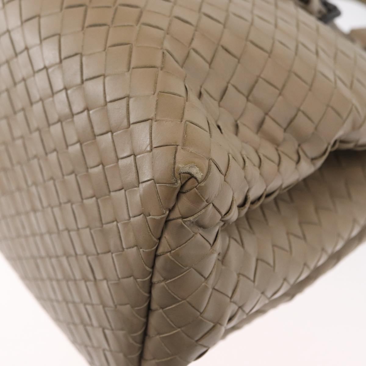 Bottega Veneta Roma Intrecciato Nappa, Gray, Leather, Handbag