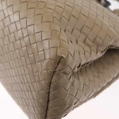 Bottega Veneta Roma Intrecciato Nappa, Gray, Leather, Handbag