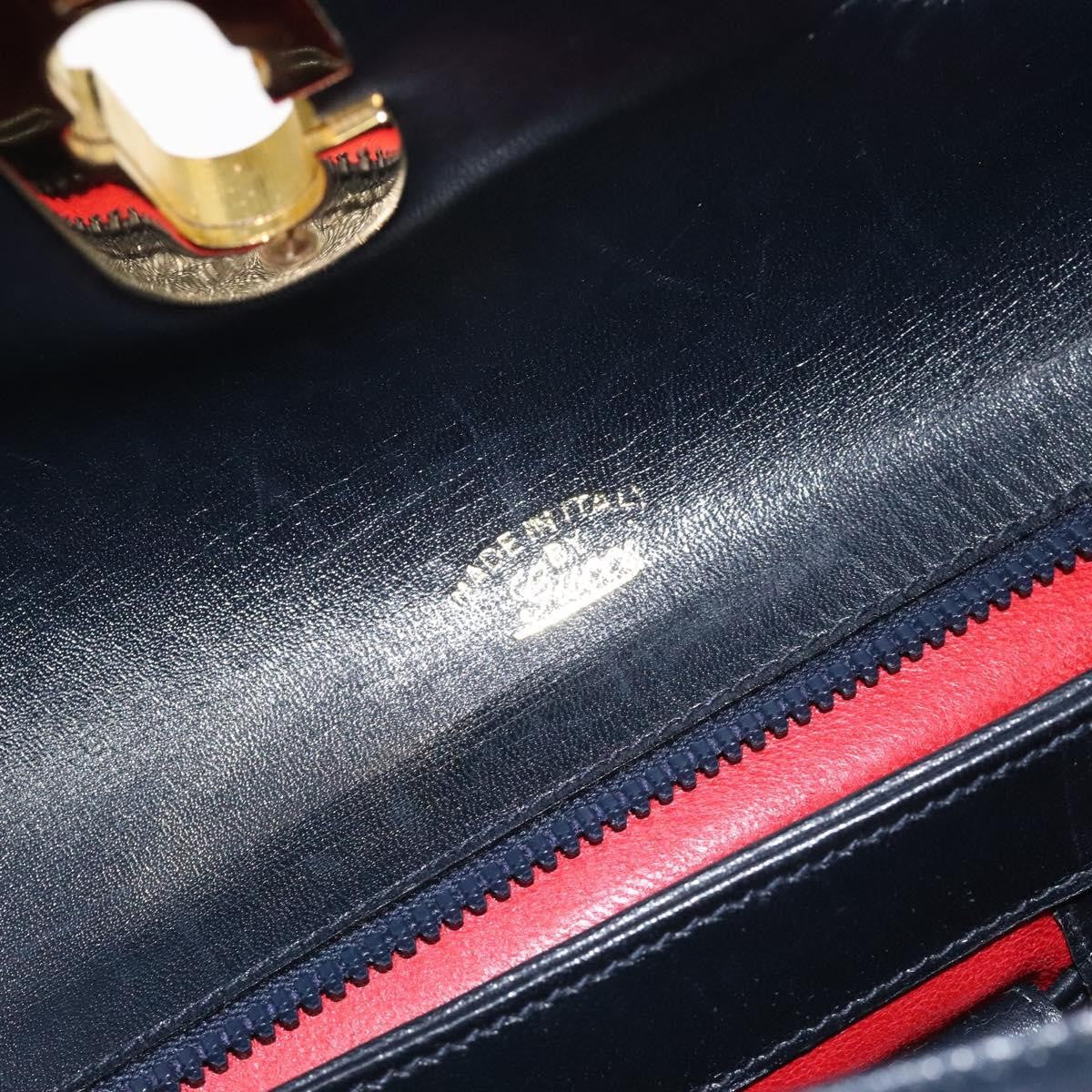 Gucci Vintage Leather, Navy, Leather, Handbag