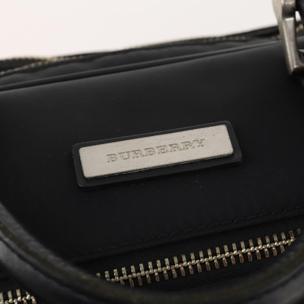 Burberry Front Zip Pocket Convertible Leather, Black, Nylon, Briefcase