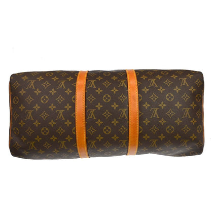 Louis Vuitton Keepall Canvas, Brown, Canvas, Travel Bag